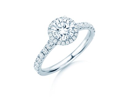 Engagement ring Pure Infinity in 18K white gold with diamonds 0.65ct G/SI