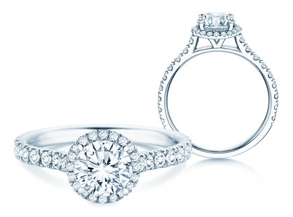 Engagement ring Pure Infinity in platinum 950/- with diamonds 0.95ct G/SI