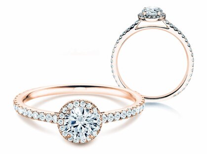 Engagement ring Pure Infinity in 18K rosé gold with diamonds 0.95ct G/SI