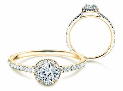 Engagement ring Pure Infinity in 18K yellow gold with diamonds 0.95ct G/SI