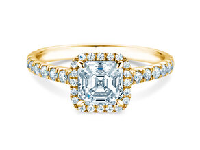 Engagement ring Pure Life in 9K yellow gold with lab-grown diamonds 0.61ct E/VS