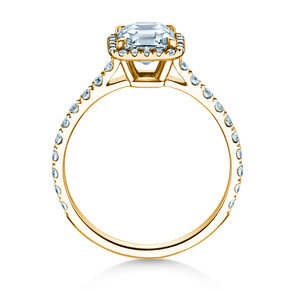 Engagement ring Pure Life in 9K yellow gold with lab-grown diamonds 0.61ct E/VS