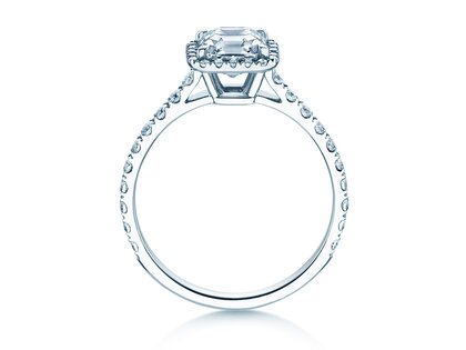 Engagement ring Pure Life in 9K white gold with lab-grown diamonds 0.61ct E/VS
