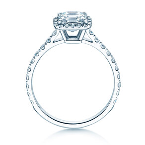 Engagement ring Pure Life in 9K white gold with lab-grown diamonds 0.61ct E/VS