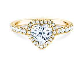Engagement ring Pure Love in 9K yellow gold with lab-grown diamonds 0.65ct E/VS