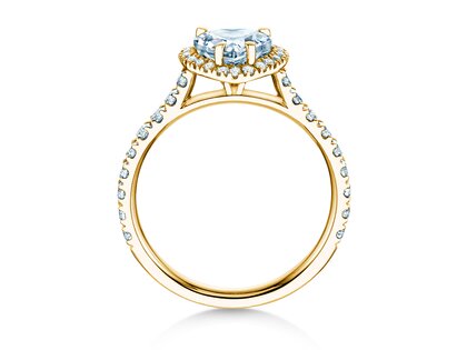 Engagement ring Pure Love in 9K yellow gold with lab-grown diamonds 0.65ct E/VS