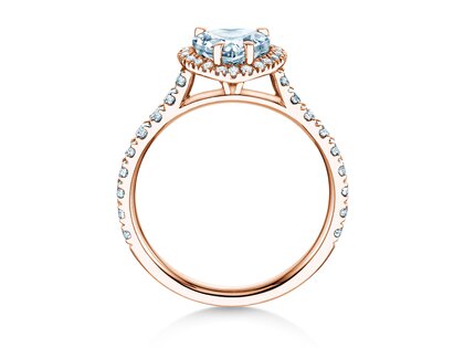 Engagement ring Pure Love in 14K rosé gold with diamonds 0.65ct G/SI