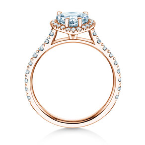 Engagement ring Pure Love in 14K rosé gold with diamonds 0.65ct G/SI