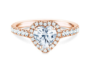 Engagement ring Pure Love in 14K rosé gold with diamonds 0.65ct G/SI