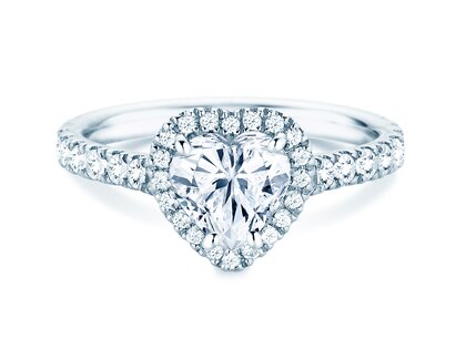 Engagement ring Pure Love in 14K white gold with lab-grown diamonds 0.65ct E/VS