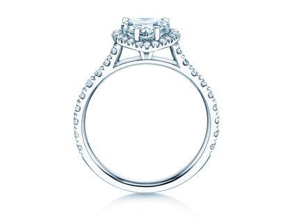 Engagement ring Pure Love in 14K white gold with lab-grown diamonds 0.65ct E/VS