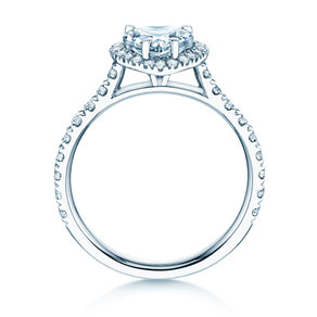 Engagement ring Pure Love in 14K white gold with lab-grown diamonds 0.65ct E/VS