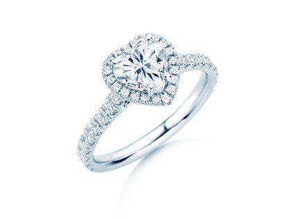 Engagement ring Pure Love in 14K white gold with lab-grown diamonds 0.65ct E/VS
