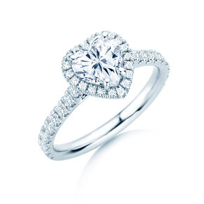 Engagement ring Pure Love in 14K white gold with lab-grown diamonds 0.65ct E/VS