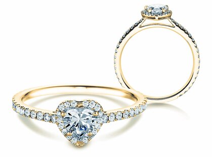 Engagement ring Pure Love in 18K yellow gold with diamonds 0.93ct G/SI