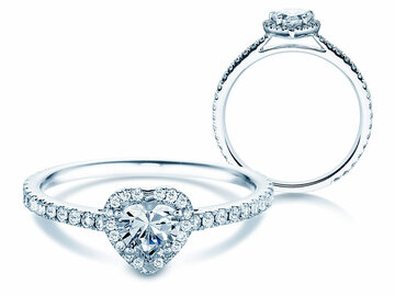 Engagement ring Pure Love in 18K white gold with diamonds 0.93ct G/SI
