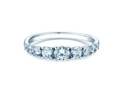 Engagement ring 9 Diamonds in 9K white gold with diamonds 1.00ct G/SI