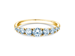 Engagement ring 9 Diamonds in 9K yellow gold with diamonds 1.00ct G/SI
