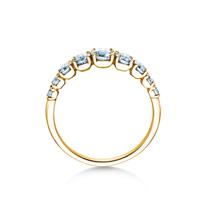 Engagement ring 9 Diamonds in 9K yellow gold with diamonds 1.00ct G/SI