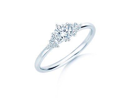 Engagement ring Blossom in 9K white gold with diamonds 0.31ct G/SI