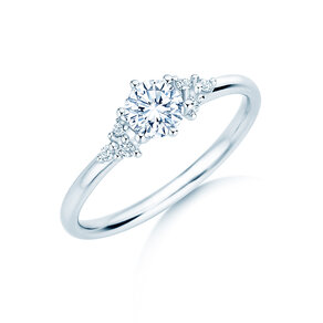 Engagement ring Blossom in 9K white gold with diamonds 0.31ct G/SI