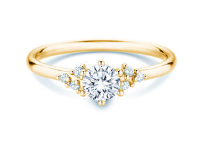 Engagement ring Blossom in 14K yellow gold with diamonds 0.58ct G/SI
