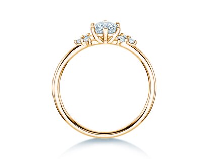 Engagement ring Blossom in 14K yellow gold with diamonds 0.58ct G/SI