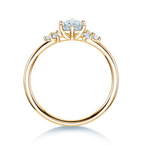 Engagement ring Blossom in 14K yellow gold with diamonds 0.58ct G/SI