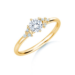 Engagement ring Blossom in 14K yellow gold with diamonds 0.58ct G/SI