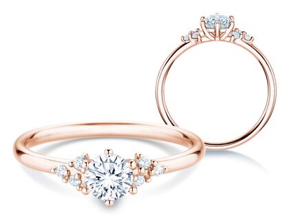 Engagement ring Blossom in rose gold
