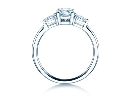 Engagement ring Allure in 14K white gold with lab-grown diamonds 0.41ct E/VS