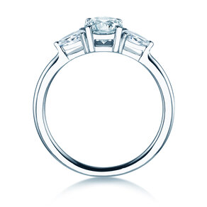 Engagement ring Allure in 14K white gold with lab-grown diamonds 0.41ct E/VS