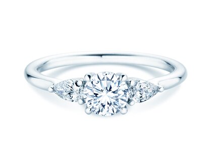 Engagement ring Allure in 14K white gold with lab-grown diamonds 0.41ct E/VS