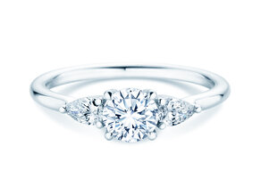 Engagement ring Allure in 14K white gold with lab-grown diamonds 0.41ct E/VS