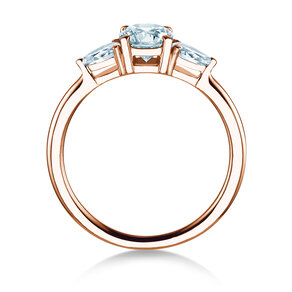 Engagement ring Allure in 14K rosé gold with lab-grown diamonds 0.41ct E/VS