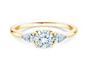 Engagement ring Allure in 9K yellow gold with lab-grown diamonds 0.41ct E/VS