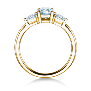 Engagement ring Allure in 9K yellow gold with lab-grown diamonds 0.41ct E/VS