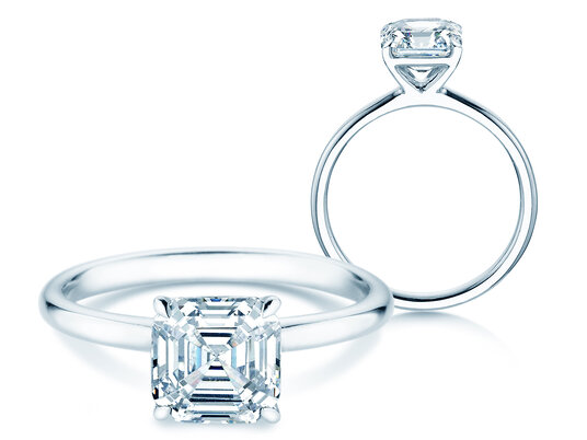 Engagement ring Asscher Cut Lab-grown diamond
