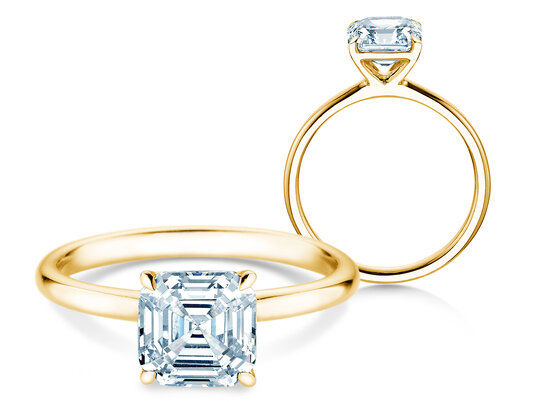 Engagement ring Asscher Cut Lab-grown diamond