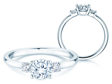 Engagement ring Glory Petite Diamant in platinum