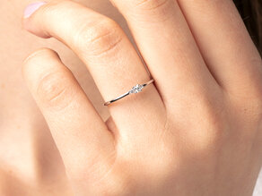 Engagement ring Vivid Petite Cushion Cut in 14K white gold with diamonds 0.10ct G/SI