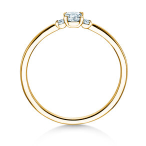 Engagement ring Vivid Petite Cushion Cut in 14K yellow gold with diamonds 0.20ct G/SI