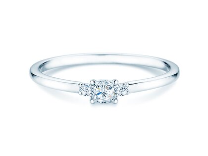 Engagement ring Vivid Petite Cushion Cut in platinum