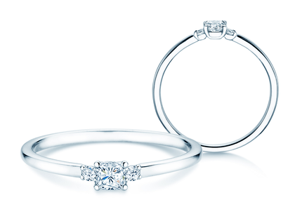Engagement ring Vivid Petite Cushion Cut in platinum