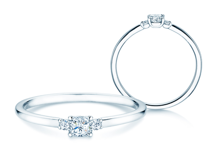 Engagement ring Vivid Petite Cushion Cut in platinum