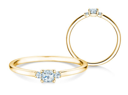 Engagement ring Vivid Petite Cushion Cut in yellow gold