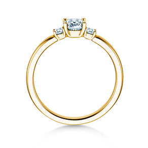 Engagement ring  in 9K yellow gold with lab-grown diamonds 0.40ct E/VS