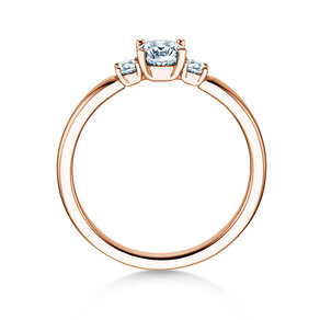 Engagement ring Vivid Petite Diamond in 18K rosé gold with lab-grown diamonds 0.40ct E/VS