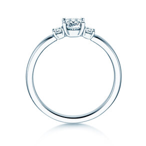 Engagement ring  in 9K white gold with lab-grown diamonds 0.40ct E/VS