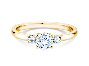 Engagement ring Vivid Petite Diamond in 18K yellow gold with diamonds 0.50ct G/SI